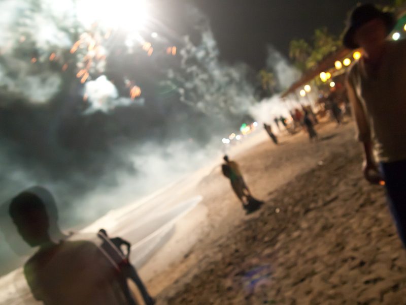 Anjuna beach in Goa on New Year's Eve