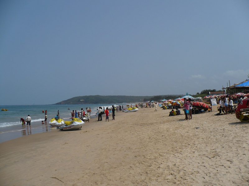 Calangute beach in Goa